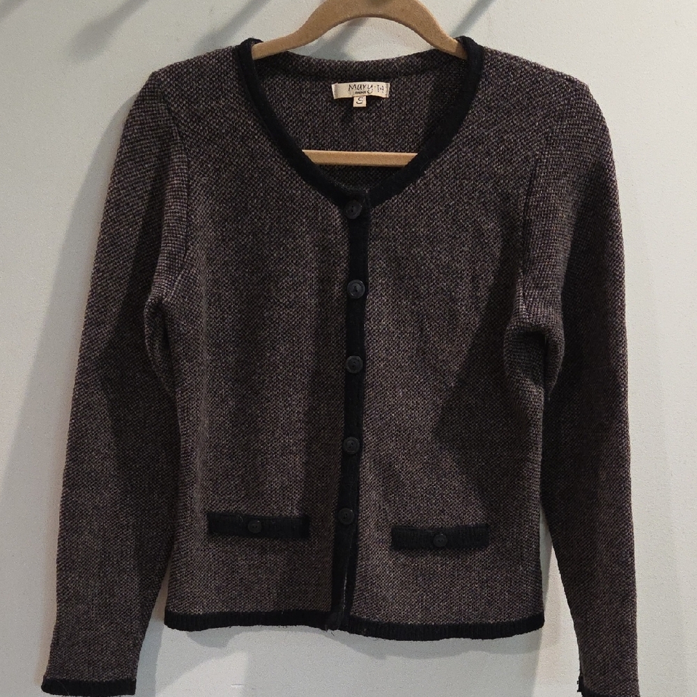Elegant Women's Wool Blend Cardigan Made In Italy